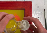 cleaning a screen with printmakers washdown